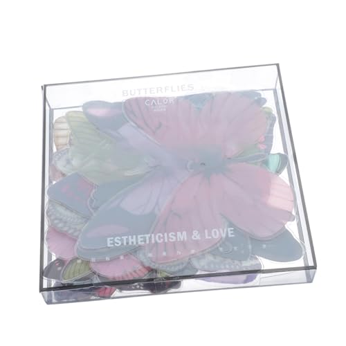 Homoyoyo 32 Stück Teiliges Schmetterling Deko aus Kunststoff Farbenfrohe DIY Blumenstrauß Dekoration für Blumenläden Natürliche Lichtechte Schmetterlinge für Hochzeit Zuhause von Homoyoyo