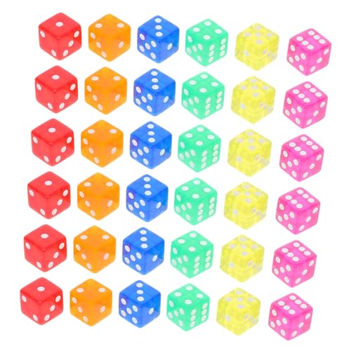 Homoyoyo 36 Stück Teiliges Acrylwürfel Set Transparente Gerade Eckwürfel Stabile Struktur für Mathe Lernwerkzeuge Brettspiele Unterricht und Würfelstapel Aktivitäten von Homoyoyo