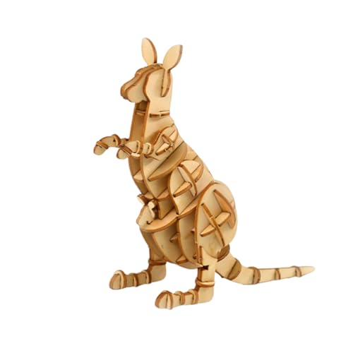 Homoyoyo 3D Känguru Holz Puzzle - Kreatives DIY Für - Ideales Ostergeschenk Und Party Favor Fördert Die Fantasie Und Geschicklichkeit in Einem Unterhaltsamen Puzzle Erlebnis von Homoyoyo