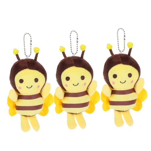 Homoyoyo 3er Set Bienen Plüsch Anhänger - Weiche - Gelbe Kuscheltiere Als Schlüsselanhänger Für Ideales Babyspielzeug Und Süße Dekoration Für Kinderwagen Und Kinderzimmer von Homoyoyo
