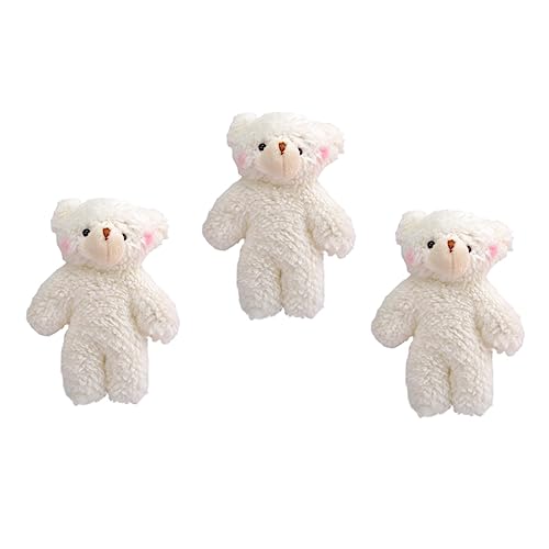 Homoyoyo 3er Set Mini Plüschbären Aus Hochwertigem Perlvlies – Weiche Stoffpuppen in Weiß - Ideal Als Oder Dekoration Für Kinderzimmer Und Als Liebevolles von Homoyoyo