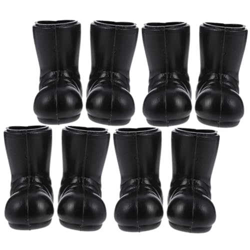 Homoyoyo 4 Paare Mini Weihnachtsstiefel aus Kunststoff Lebensechte Miniatur Weihnachtsmann Schuhe Robuste Festliche Tischdeko Puppenhaus Zubehör Langlebige Mini Schuhe für Weihnachten von Homoyoyo