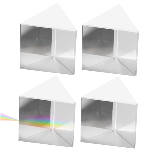 Homoyoyo 4 Stück Optische Glasprismen Kristall-fotografie-prismenwürfel Genaues Lichtanalyse-tool Pädagogisches Wissenschaftsspielzeug Physik-experiment Für Jungen Und Mädchen von Homoyoyo