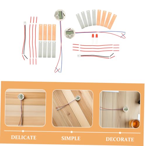 Homoyoyo 4 Sätze DIY Fruchtbatterie Experimentier Set mit LED Licht und Elektronischer Uhr Physik Lernspielzeug für Kartoffel Zitrone Orange Batterie Stem Kit für Schulprojekte und Zuhause von Homoyoyo
