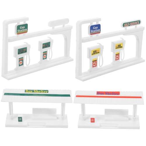 Homoyoyo 4 Sätze Verkehrsmodellspielzeug verkehrszeichen verkehrszeichen DIY Modellbau Kid Toys für Modell Einer Verkehrsstation DIY-Stationsmodell Abs von Homoyoyo