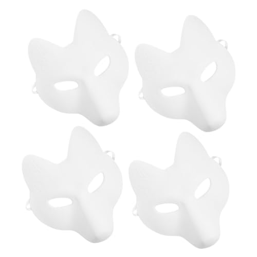 Homoyoyo 4 Stück DIY Fuchs Tiermasken aus PU zum Bemalen Verstellbare Maske für Frauen Wiederverwendbar Bequem für Kostümparty und Cosplay Homoyoyo 4 Stück DIY Fuchs Tiermasken aus PU zum Bemalen Verstellbare Maske für Frauen Wiederverwendbar Bequem für Kostümparty und Cosplay von Homoyoyo