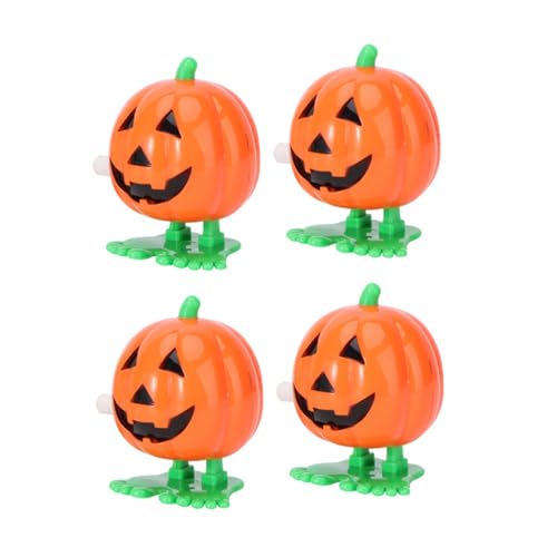 Homoyoyo 4 Stück Halloween Aufziehspielzeug aus Kunststoff Lustige Pumpkin Toys für Batteriefrei Sicher Glatte Oberfläche Party und Lernspielzeug von Homoyoyo