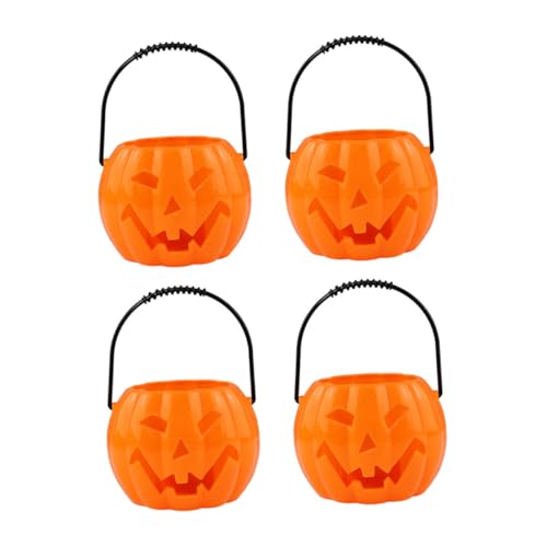 Homoyoyo 4 Stück Halloween LED Kürbis Eimer mit Soundsensor Leuchtende Kunststoff Süßigkeitenhalter Langlebige Dekoration für Halloween Partys und Outdoor Deko Homoyoyo 4 Stück Halloween LED Kürbis Eimer mit Soundsensor Leuchtende Kunststoff Süßigkeitenhalter Langlebige Dekoration für Halloween Partys und Outdoor Deko von Homoyoyo
