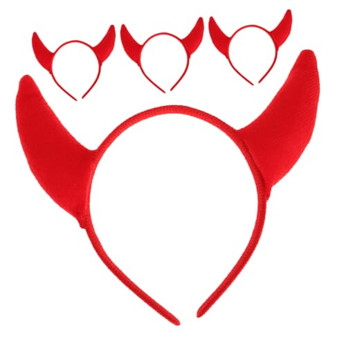 Homoyoyo 4 Stück Halloween Teufelshörner Haarreif Kopfschmuck für Kostümparty Cosplay und Halloween Veranstaltungen für Erwachsene Homoyoyo 4 Stück Halloween Teufelshörner Haarreif Kopfschmuck für Kostümparty Cosplay und Halloween Veranstaltungen für Erwachsene von Homoyoyo