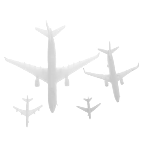 Homoyoyo 4 Stück Teiliges Miniatur Flugzeugmodell Kunststoff Kleine Modellflugzeuge für Mikro Landschaften Detaillierte Gestaltung Sammelfiguren für Stadtplanung und Dioramen von Homoyoyo