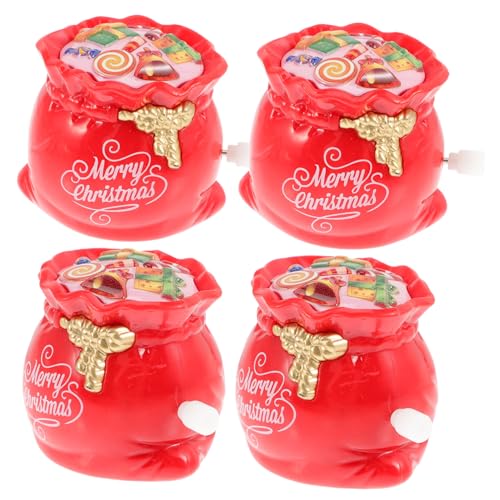 Homoyoyo 4 Stück Teiliges Weihnachts Aufziehspielzeug Lustige Mechanische Spielzeuge aus Sicherem Batteriefrei Leichte Xmas Geschenkbox Farbenfrohe Weihnachtsdeko von Homoyoyo