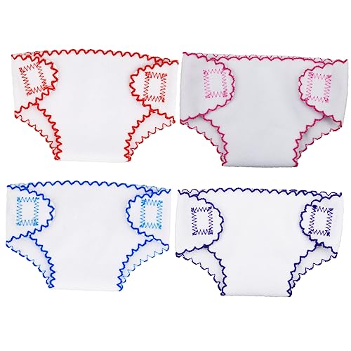 Homoyoyo 4 Stück Wiederverwendbare Puppenwindeln für Puppen Puppenunterwäsche und Zubehör für Fantasievolles für Puppen Homoyoyo 4 Stück Wiederverwendbare Puppenwindeln für Puppen Puppenunterwäsche und Zubehör für Fantasievolles für Puppen von Homoyoyo