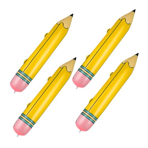 Homoyoyo 4 Stücke aufblasbares Bleistiftspielzeug vorschul bleistift Jumbo -Stifte Abschlusses aufblasbares riesiger bleistift aufblasbares lustiger bleistift PVC von Homoyoyo