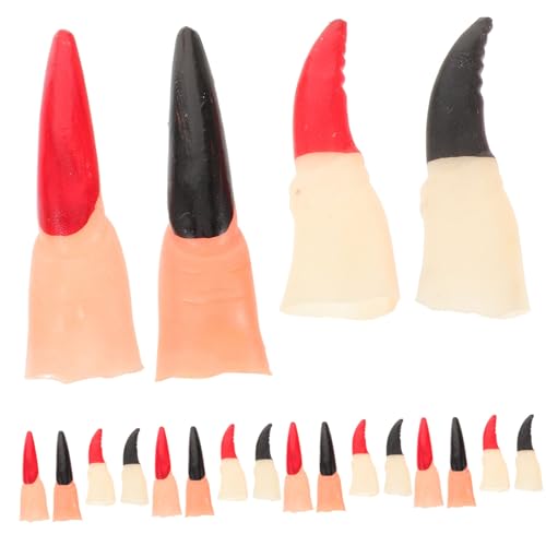 Homoyoyo 40 Stück Teiliges Halloween Fingernägel Lange Schwarze und Rote Cosplay Nägel Gruselige Hexen und Vampir Nail Art Passend für Halloween Kostüme Horror Partys und Verkleidungen von Homoyoyo