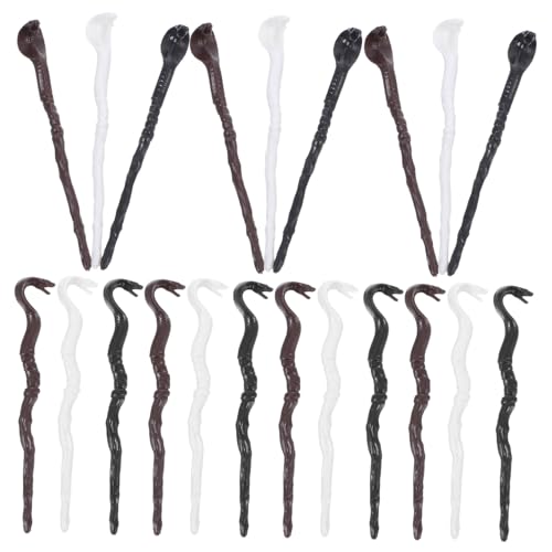 Homoyoyo 48 Teiliges Halloween Mini Schlangenstab Kompakte Kunststoff Dekozauberstäbe mit Schlangenkopf für Halloween Partys Kostüm Accessoire Gruseldeko und Cosplay von Homoyoyo