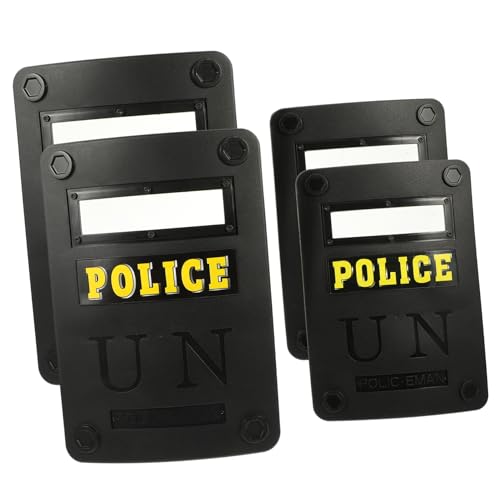 Homoyoyo 4Stücke Polizisten Schildspielzeug Multifunktionale Cosplay Requisiten für Jungen für Halloween Pirate Themenpartys Rollenspiele Langlebig Leicht von Homoyoyo