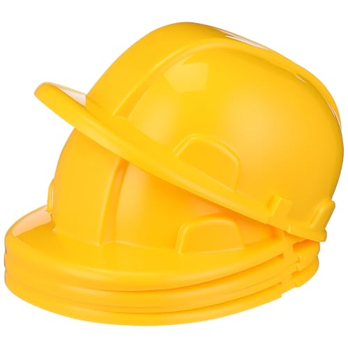 Homoyoyo 5 Stück Kinder-schutzhelme, Gelber Bauhelm für Kinder, Party-bauarbeiterhelm für Kostümpartys, Ingenieur-arbeiterhelm von Homoyoyo