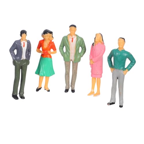 Homoyoyo 5 Stück Maßstab Bunte Stehende Figuren Modellbau für Modelleisenbahn Landschaft Haus Dekoration von Homoyoyo