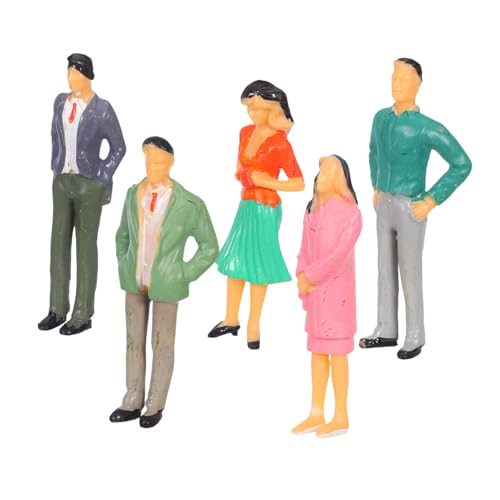 Homoyoyo 5 Stück Miniatur Figuren Realistische Bemalte Landschafts-Modelle Detailreiche Menschen für Architektur-dioramen Modelleisenbahn und Kreative Bastelprojekte von Homoyoyo