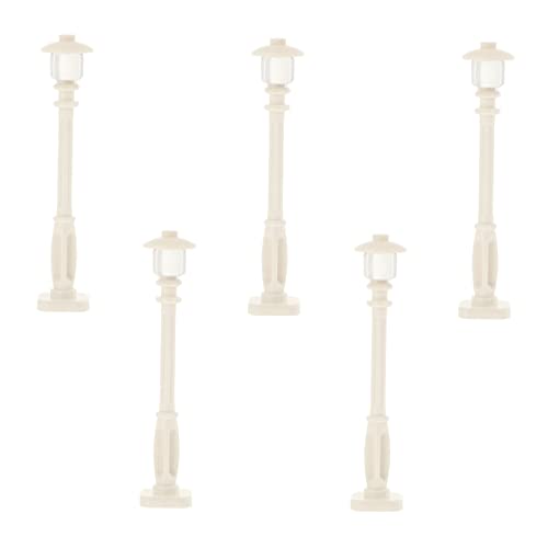 Homoyoyo 5 Stück Simulation Straßenlaterne Straßenlaterne Lampe Garten Interessante Wegelichter Mini Straßenlaternen Mini Wegelichter Kognitives Frühes Lernspielzeug Kunststoff von Homoyoyo