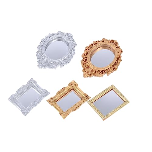 Homoyoyo 5 Stück Spiegel Dekoration Teiliges Retro Spiegel Zubehör für Miniaturhäuser für Garten und Kreative Miniaturszenen Stilvolle Gartenaccessoires Zufälligen Designs Homoyoyo 5 Stück Spiegel Dekoration Teiliges Retro Spiegel Zubehör für Miniaturhäuser für Garten und Kreative Miniaturszenen Stilvolle Gartenaccessoires Zufälligen Designs von Homoyoyo