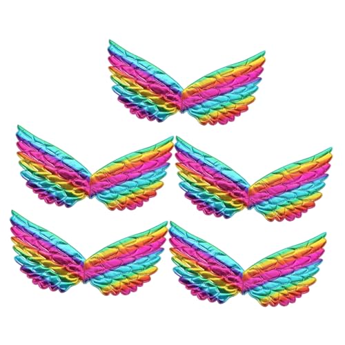 Homoyoyo 5 Stück Teiliges Einhornflügel aus Kreative und Auffällige Cosplay Flügel Bunte Festival und Faschingskostüm Accessoires Leicht Langlebig und für Party Bühne und Fotoshooting von Homoyoyo