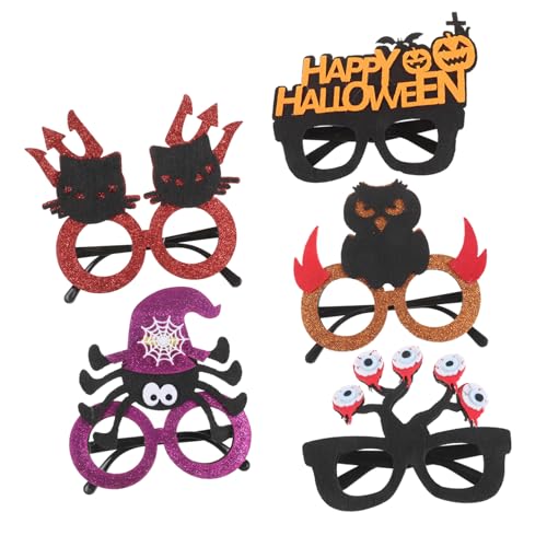 Homoyoyo 5 Stück Teiliges Halloween Brillen mit Gruseligen Partyrahmen aus Leichtem Kunststoff und Filz Lustige Karnevalsbrillen für Halloween Kostümfeste und Foto Spaß Geeignet für Homoyoyo 5 Stück Teiliges Halloween Brillen mit Gruseligen Partyrahmen aus Leichtem Kunststoff und Filz Lustige Karnevalsbrillen für Halloween Kostümfeste und Foto Spaß Geeignet für von Homoyoyo