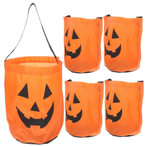Homoyoyo 5 Stück Teiliges Halloween Geschenktüten aus Polyester Kürbis Süßigkeitenbeutel Vielseitig für Party Geburtstag Snack und Geschenkverpackung für Familie Schule Kindergarten Homoyoyo 5 Stück Teiliges Halloween Geschenktüten aus Polyester Kürbis Süßigkeitenbeutel Vielseitig für Party Geburtstag Snack und Geschenkverpackung für Familie Schule Kindergarten von Homoyoyo