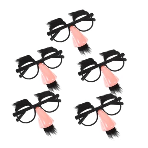 Homoyoyo 5 Stück Teiliges Lustige Brille mit Großer Nase und Schwarzem Bart Leichte Kunststoff Partybrille für Halloween Karneval und Kostümfeiern Unisex Einfach zu Tragen und Langlebig Homoyoyo 5 Stück Teiliges Lustige Brille mit Großer Nase und Schwarzem Bart Leichte Kunststoff Partybrille für Halloween Karneval und Kostümfeiern Unisex Einfach zu Tragen und Langlebig von Homoyoyo