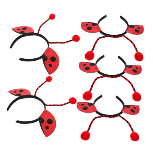 Homoyoyo 5 Stück Teiliges Marienkäfer Haarreif mit Fühlern Komfortabel und Vielseitig Lustiges Insekten Kostüm Zubehör für Erwachsene für Mottopartys Karneval und Cosplay von Homoyoyo