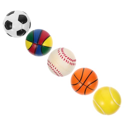 Homoyoyo 5 Stück Teiliges Mini Basketball Fußball Baseball Tennis Pu-schaumstoffball Stressabbau für Schule Training und Büro Homoyoyo 5 Stück Teiliges Mini Basketball Fußball Baseball Tennis Pu-schaumstoffball Stressabbau für Schule Training und Büro von Homoyoyo
