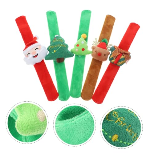 Homoyoyo 5 Stück Teiliges Weihnachts Plüsch Snap Armband mit Niedlichen Cartoon Figuren Weiche Strapazierfähige Stoffbänder Einfache Handhabung für Festtagsfeiern und Weihnachtsgeschenke Homoyoyo 5 Stück Teiliges Weihnachts Plüsch Snap Armband mit Niedlichen Cartoon Figuren Weiche Strapazierfähige Stoffbänder Einfache Handhabung für Festtagsfeiern und Weihnachtsgeschenke von Homoyoyo