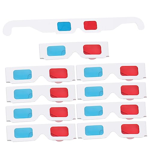 Homoyoyo 50 Stück 3d-brille 3d-fernseher Rote Und Blaue 3d-filmbrille Brechungsgläser 3d-sichtbrille Brille Im 3d-stil 3d-filmbrillen-requisiten Rot-cyan-brille Papier Rahmen von Homoyoyo