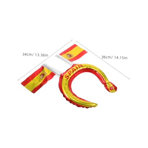 Homoyoyo 50 Stück Aufblasbare Kopfreifen mit Spanischer Flagge Aluminiumfolie Handfreier Robuste Bunte Stirnbänder für Nationalfeier Sport und Geburtstagsveranstaltungen Homoyoyo 50 Stück Aufblasbare Kopfreifen mit Spanischer Flagge Aluminiumfolie Handfreier Robuste Bunte Stirnbänder für Nationalfeier Sport und Geburtstagsveranstaltungen von Homoyoyo