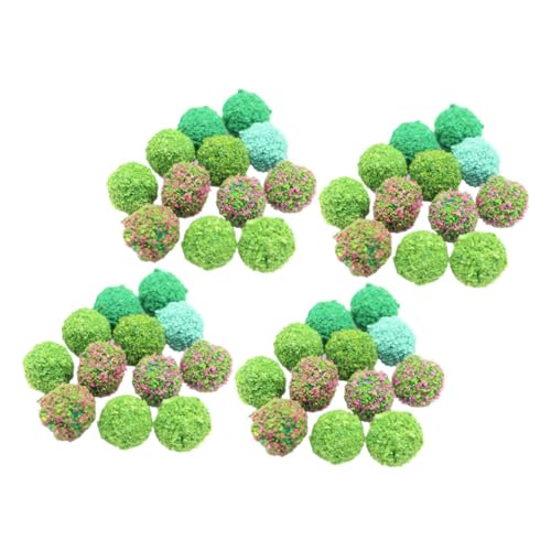 Homoyoyo 50 Stück Miniatur Pflanzenbälle Simulierte Blumen Clustern für Sand Tisch Dekoration für DIY und Modellbau von Homoyoyo