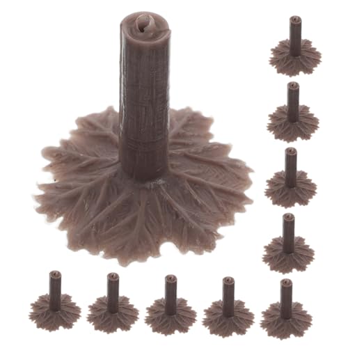 Homoyoyo 50 Stück Modellbaumfüße Modellbaum Zubehör Bastelständer Eisenbahn Bäume Miniatur-Naturdekor Modelllandschaft Bauen Modelllandschaftsbaum DIY-Mikrolandschaft Plastik Light Brown von Homoyoyo