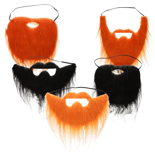 Homoyoyo 5Stücke Gefälschte Schnurrbärte für Halloween Lustige Kostüm Partys Maskeraden Haltbar Hautfreundlich von Homoyoyo
