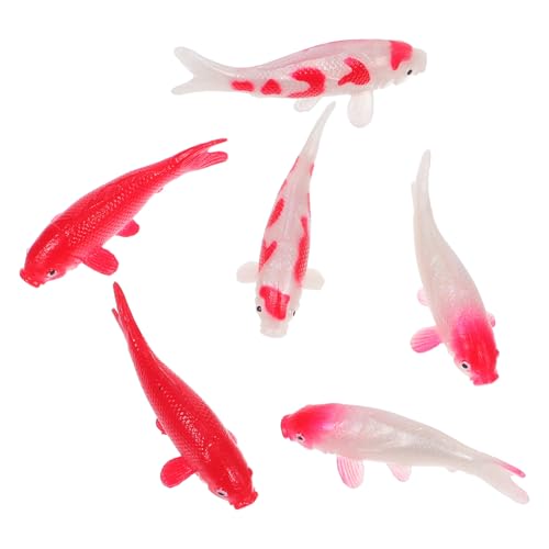 Homoyoyo 6 Minifische Für Puppenhäuser – 4 5 cm Große Miniatur-Koi-Fischfiguren Künstliche Aquariendekorationen Realistische Goldfischmodelle Für Die Landschaftsgestaltung Und von Homoyoyo