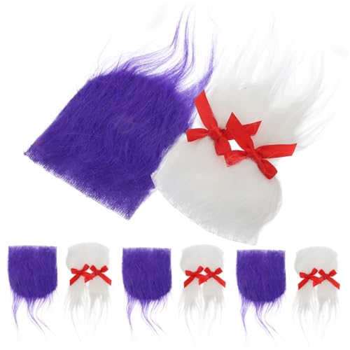 Homoyoyo 6 Sets GNOME Bastelbedarf Halloween Kunstbärte Kostüm Schnurrbart Weihnachtskostüme Puppennase Und Perle Vorgeschnittener Puppenbart Zwergenbart Und Perle Vorgeschnittener von Homoyoyo