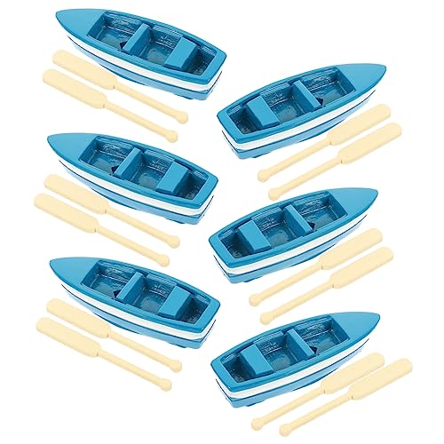 Homoyoyo 6 Sets Miniaturboot Figuren - Nautische Boot Deko Mit Paddel Für Kreative Landschaftsgestaltung Und Dollhouse Dekoration - Zufällige Mini Figuren Für Strand Themen Homoyoyo 6 Sets Miniaturboot Figuren - Nautische Boot Deko Mit Paddel Für Kreative Landschaftsgestaltung Und Dollhouse Dekoration - Zufällige Mini Figuren Für Strand Themen von Homoyoyo