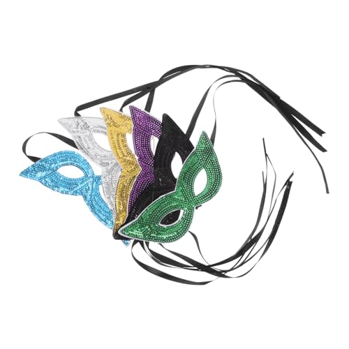 Homoyoyo 6 Stk Karnevals-Augenmaske fasching maske karneval accessoires Masken für Fasching karneval fasching Maskerade-Maske für Frauen Karnevalsmasken Masse Spitzenmaske Pailletten von Homoyoyo