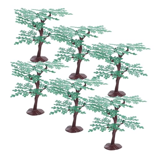 Homoyoyo 6 Stück Baummodell Aus Kunststoff Baum Modellbaummasse Miniaturbäume Zum Basteln DIY Mini-bäume Gleiszubehör Abnehmbare Minibäume Modellbäume Mini -bäume Grün Plastik von Homoyoyo