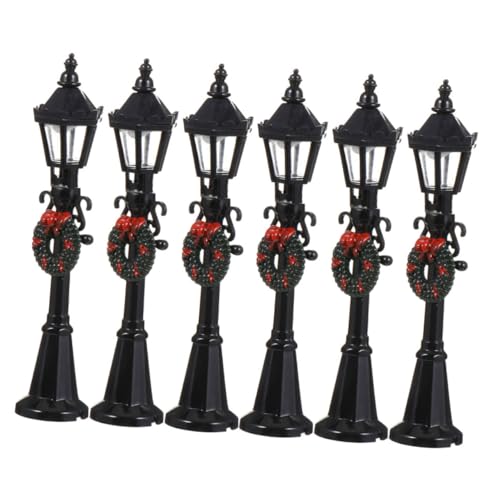 Homoyoyo 6 Stück Maßstab Schwarze Mini Straßenlampen Dekoration für Puppenhaus Außenbereich Detailreiche Mini Haus Landschaftsbeleuchtung Langlebiges Modell Homoyoyo 6 Stück Maßstab Schwarze Mini Straßenlampen Dekoration für Puppenhaus Außenbereich Detailreiche Mini Haus Landschaftsbeleuchtung Langlebiges Modell von Homoyoyo