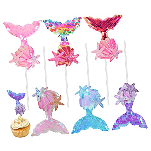 Homoyoyo Kuchendekorationen Mit Muscheln – 6 Cupcake-Topper Mit Meerjungfrauenschwanz Kuchendekoration Unter Dem Meer Partyzubehör Für Meerjungfrauen Einfach Zu Verwenden Homoyoyo Kuchendekorationen Mit Muscheln – 6 Cupcake-Topper Mit Meerjungfrauenschwanz Kuchendekoration Unter Dem Meer Partyzubehör Für Meerjungfrauen Einfach Zu Verwenden von Homoyoyo