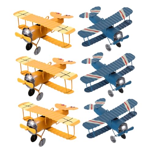Homoyoyo 6 Stück Metall Vintage Biplane Dekoration für Tisch Wand und Decke Kreative Eisenflugzeuge für und Kinderzimmer Deko Homoyoyo 6 Stück Metall Vintage Biplane Dekoration für Tisch Wand und Decke Kreative Eisenflugzeuge für und Kinderzimmer Deko von Homoyoyo