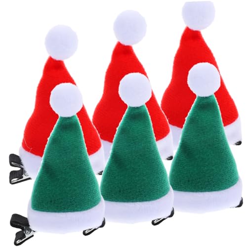 Homoyoyo 6 Stück Mini Weihnachtsmützen Haarspangen Starke Haarklammern Festlicher Haarschmuck für Mädchen und Frauen Rot und Grün für Weihnachtsfeiern und Alltag Modische Party Accessoires Homoyoyo 6 Stück Mini Weihnachtsmützen Haarspangen Starke Haarklammern Festlicher Haarschmuck für Mädchen und Frauen Rot und Grün für Weihnachtsfeiern und Alltag Modische Party Accessoires von Homoyoyo