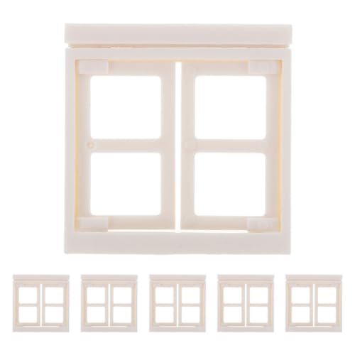Homoyoyo 6 Stück Puppenhaus Fensterdekor Kunststoff Puppenhaus Winziges Fenster Miniaturmöbel Puppenhaus Zubehör Homoyoyo 6 Stück Puppenhaus Fensterdekor Kunststoff Puppenhaus Winziges Fenster Miniaturmöbel Puppenhaus Zubehör von Homoyoyo