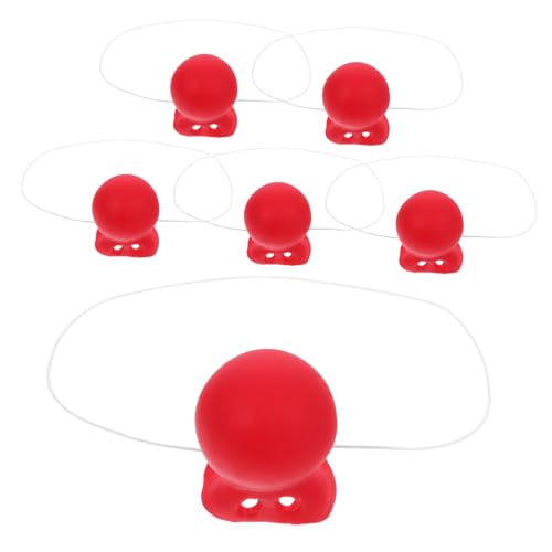 Homoyoyo 6 Stück Rote Clownnasen mit Elastischem Gummiband Langlebige und Cosplay Nasen aus Stabilem für Erwachsene Verkleidung bei Halloween Maskenball und Kostümparty von Homoyoyo