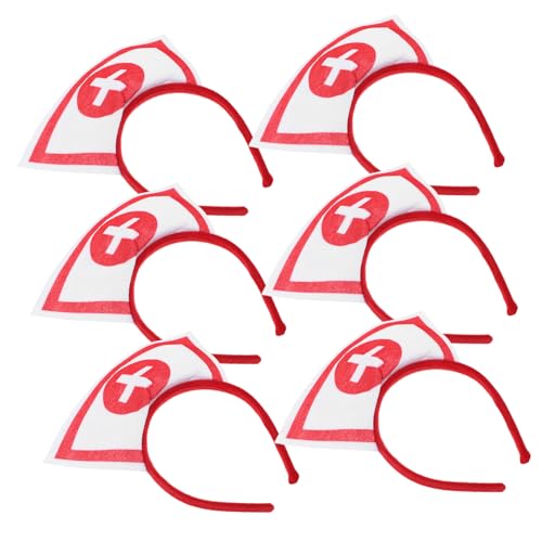 Homoyoyo 6 Stück Teiliges Halloween Krankenschwester Haarreif mit Kreuzmotiv Bequeme Accessoires für Kostümparty Cosplay Themenfeier und Alltagsgebrauch von Homoyoyo
