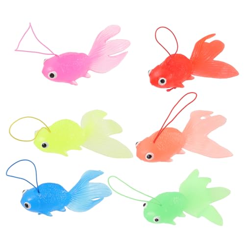 Homoyoyo 6 Stück Teiliges Kreative TPR für Aquarium Dekoration Halbtransparent Sammelobjekt von Homoyoyo